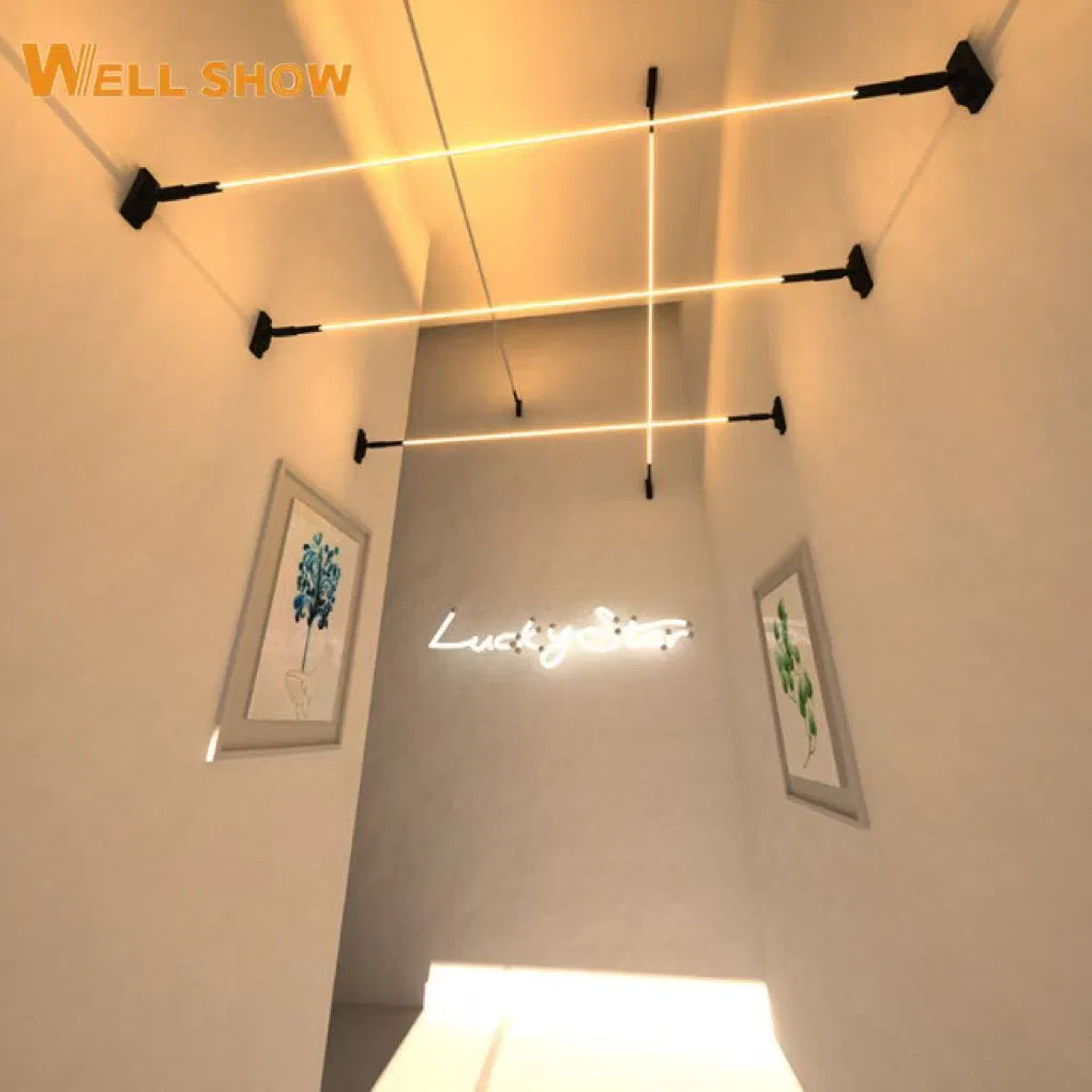 Modern Croppable Steel Belt Lighting Living Room Linear Lamp LED Skyline Light