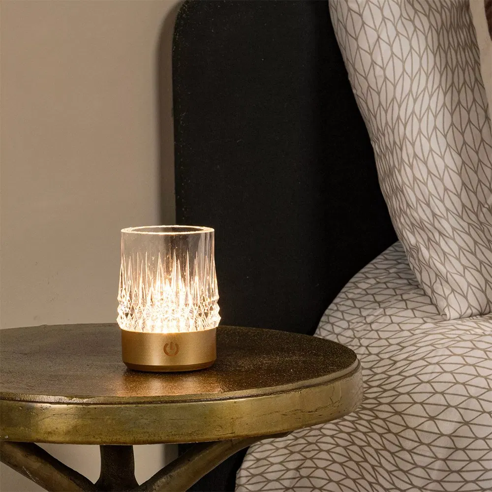 LED Touch Control Aluminium PMMA Cordless Nordic American Designer Touch Sensor Bedside Decoration Wine PMMA Desk Table Lamp