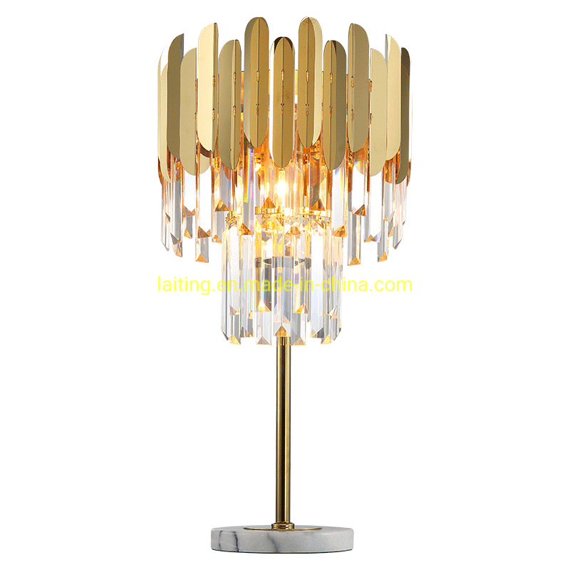 Modern Luxury Gold Floor Lamp Metal Lights Rod Standing Lamp Villa Hotel Kitchen Decor Lighting Romantic Princess Bedroom Bedside Crystal Floor Lamps