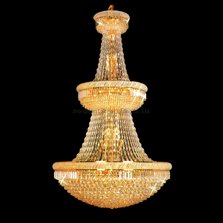 Duplex Floor Luxury Crystal Big Chandelier Hotel Lobby Living Room Spiral Staircase Villa Decorative Chandelier