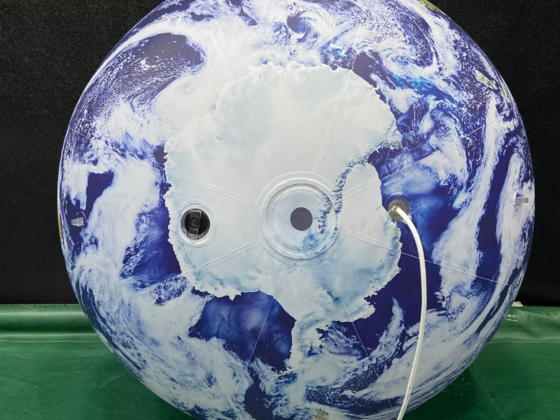 Pink Planet Inflatable Sphere PVC Reflect Ball for Art Installations and Events Decor