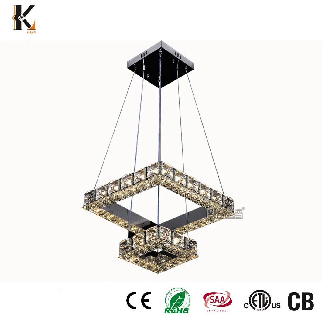 New Crystal Chandelier Factory OEM Customized China Duplex Floor Luxury Hotel Lobby Living Room Spiral Staircase Villa Decorative Chandelier