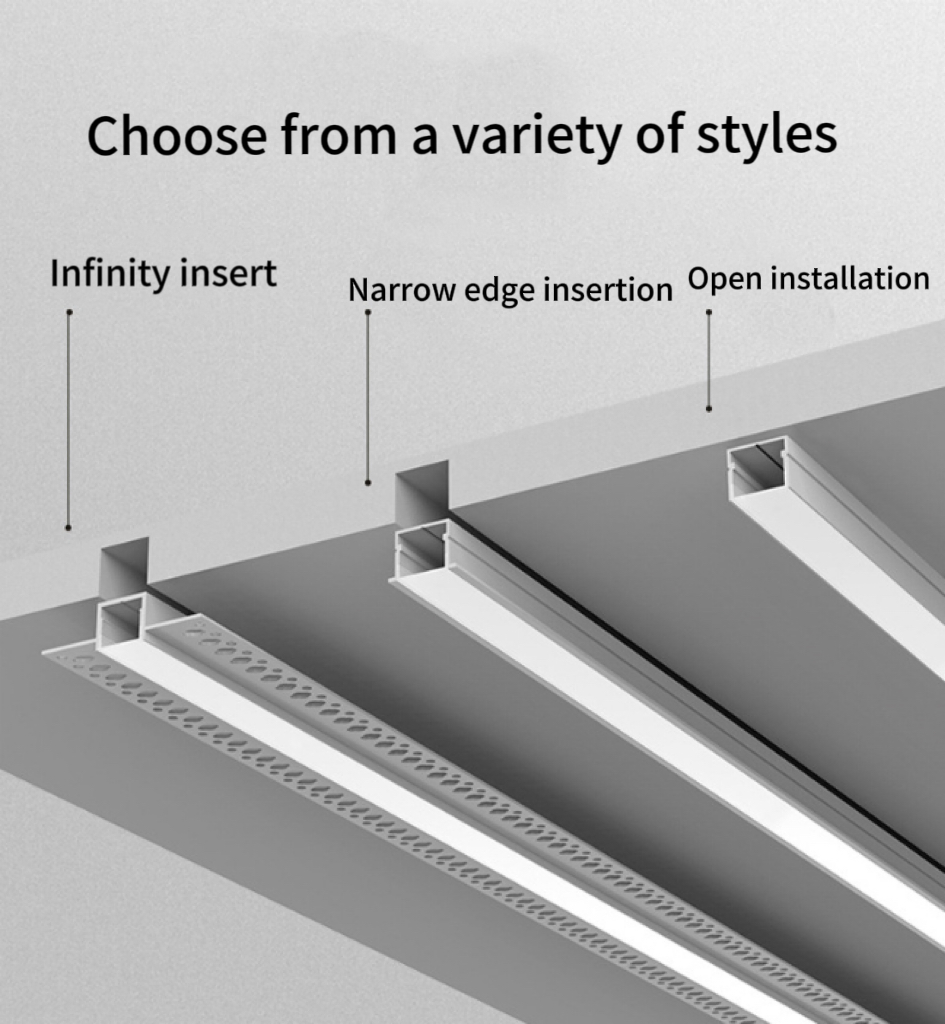 SMD COB Aluminum LED Linear Lighting Fixture for Home Office Indoor Decoration