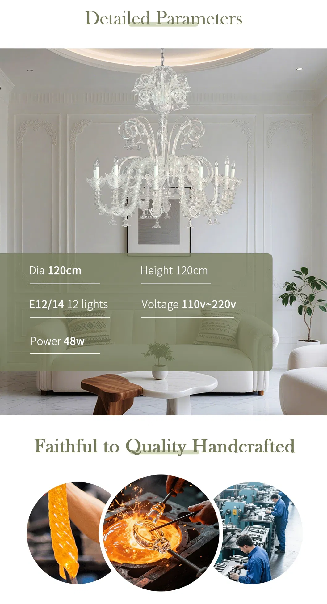 Modern Crystal Light Fixture