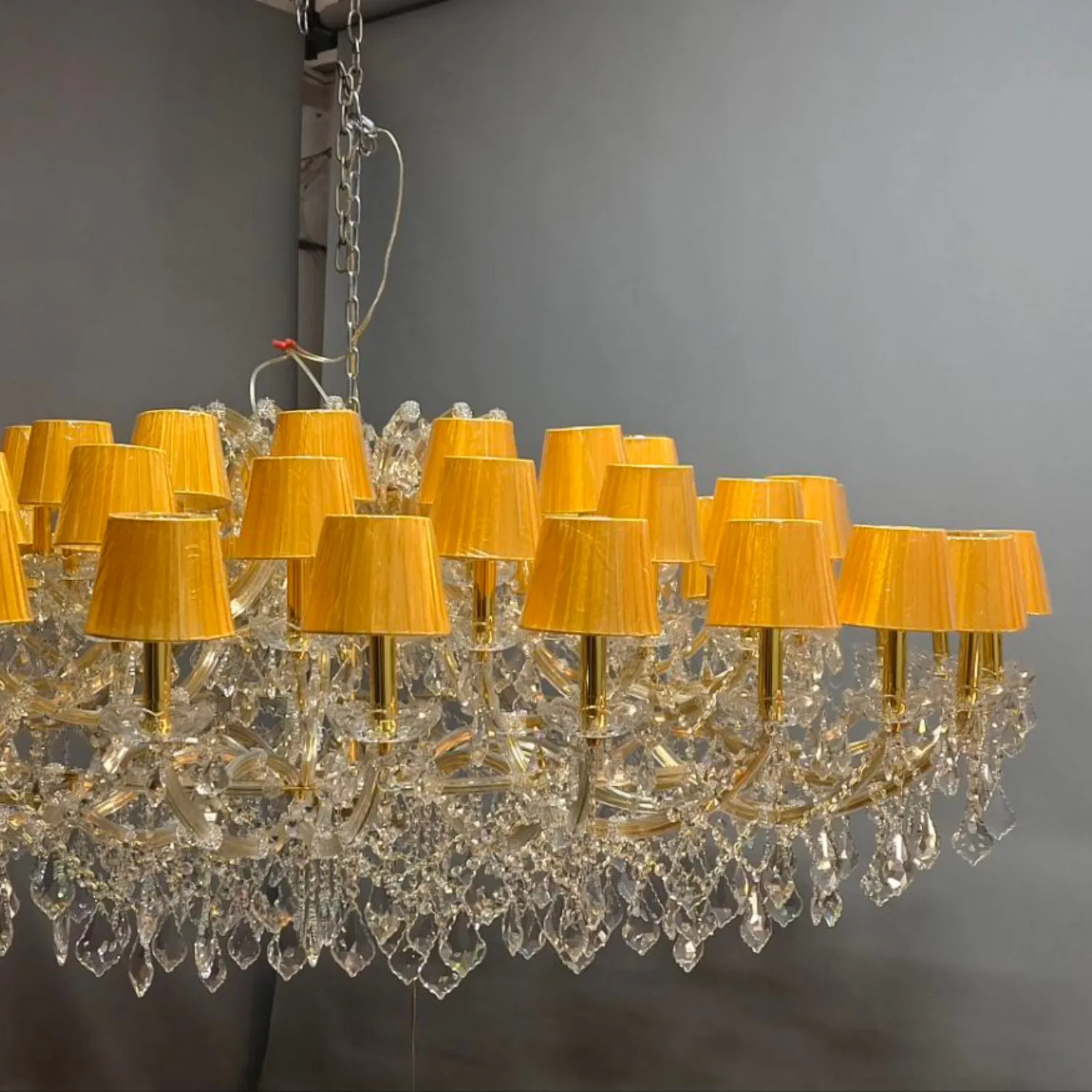 Wholesale Custom Handmade Crystal Chandelier Large Maria Theresa Style Lighting Luxury Hotel Wedding Ballroom Palace Ceiling Lamp