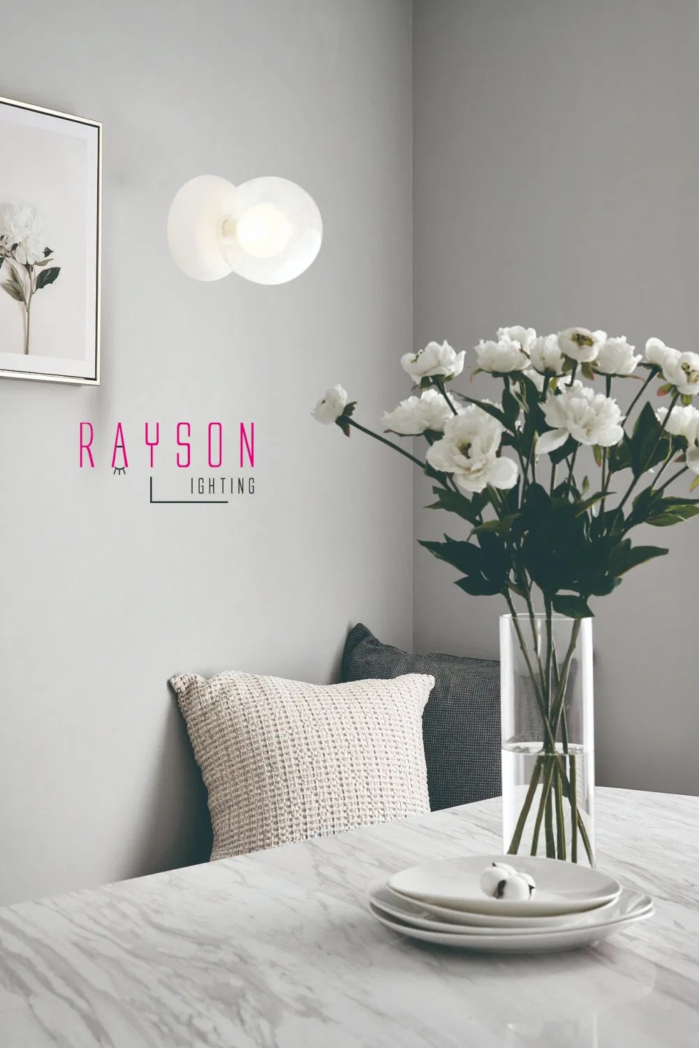 Modern Double Glass Wall Sconce for Elegant Living Spaces