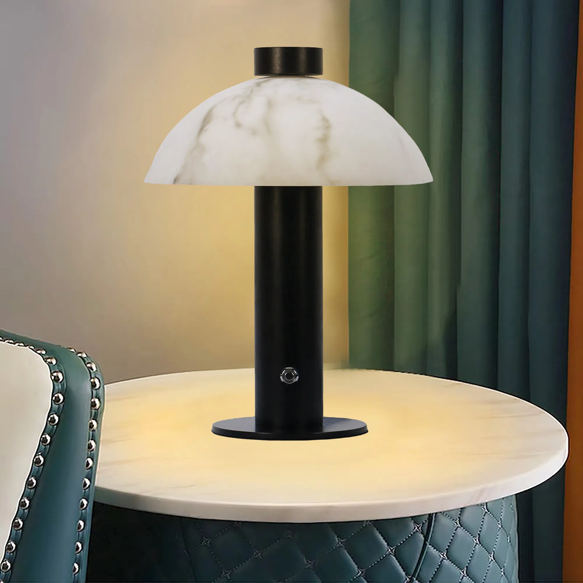 Hot-Selling Simple Designer Modern Table Lamp Bedroom Bedside - Warm Cozy Metal &amp; Marble Lamp