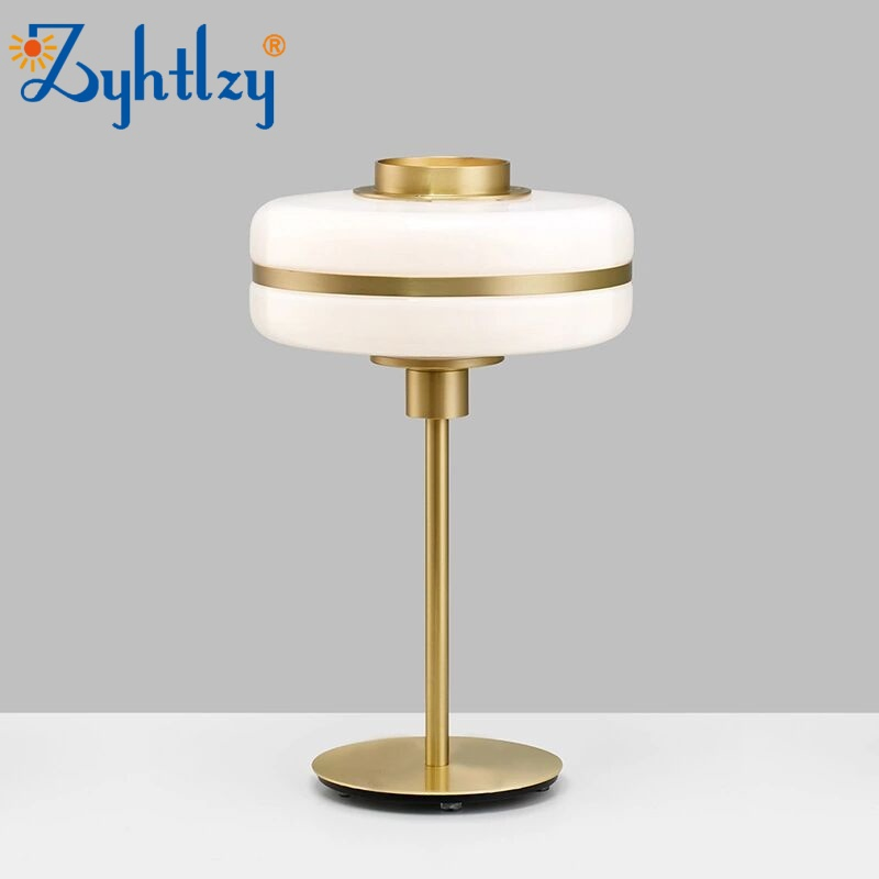 Bedside Lamp Simple Creative Nordic Designer with Glass Round Shade for Living Room Decoration LED Table Lamp (ZY-TB046)