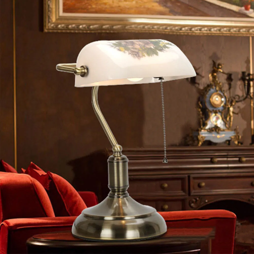 Modern Hotel Room Decoration Lighting Iron Glass Bedside Reading E27 Table Lamp