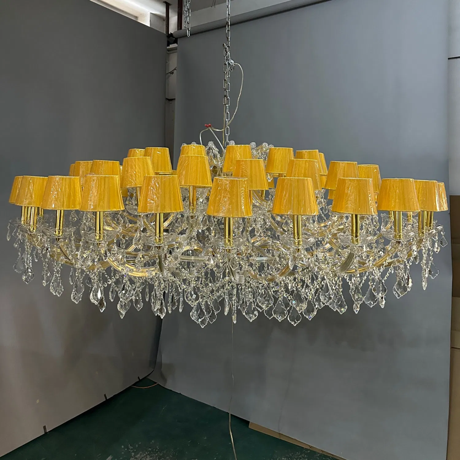 Wholesale Custom Handmade Crystal Chandelier Large Maria Theresa Style Lighting Luxury Hotel Wedding Ballroom Palace Ceiling Lamp