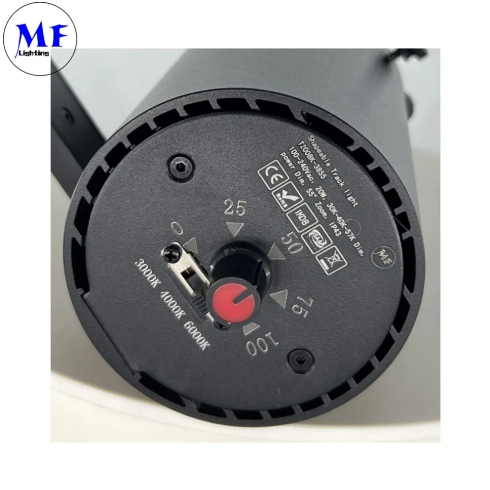 16yrs Manufacture 3years Warranty 10W-37W 2/3/4/6 Wires/Surface Mount CCT Power Dali Dimming LED Track Light Art Museum Shapeable Gobo Projector