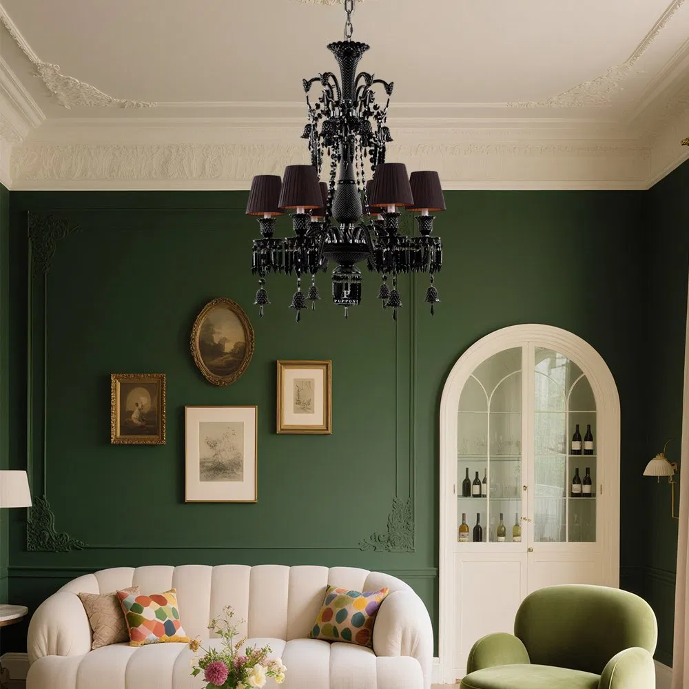 Classic Luxury Hot Sale Large Loft Vintage Home and Weddings Decor Black Color Crystal Chandeliers