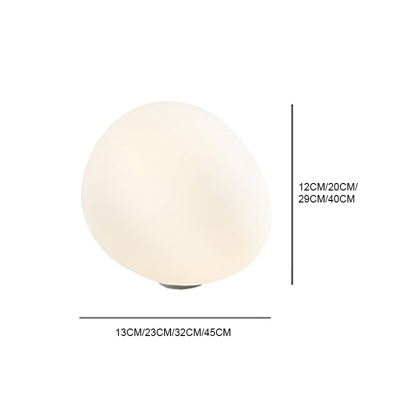 Italian Designer White Egg-Shaped Rotational Molded Lamp Nordic Minimalist Mushroom Table Lamp for Living Room Bedside Hotel