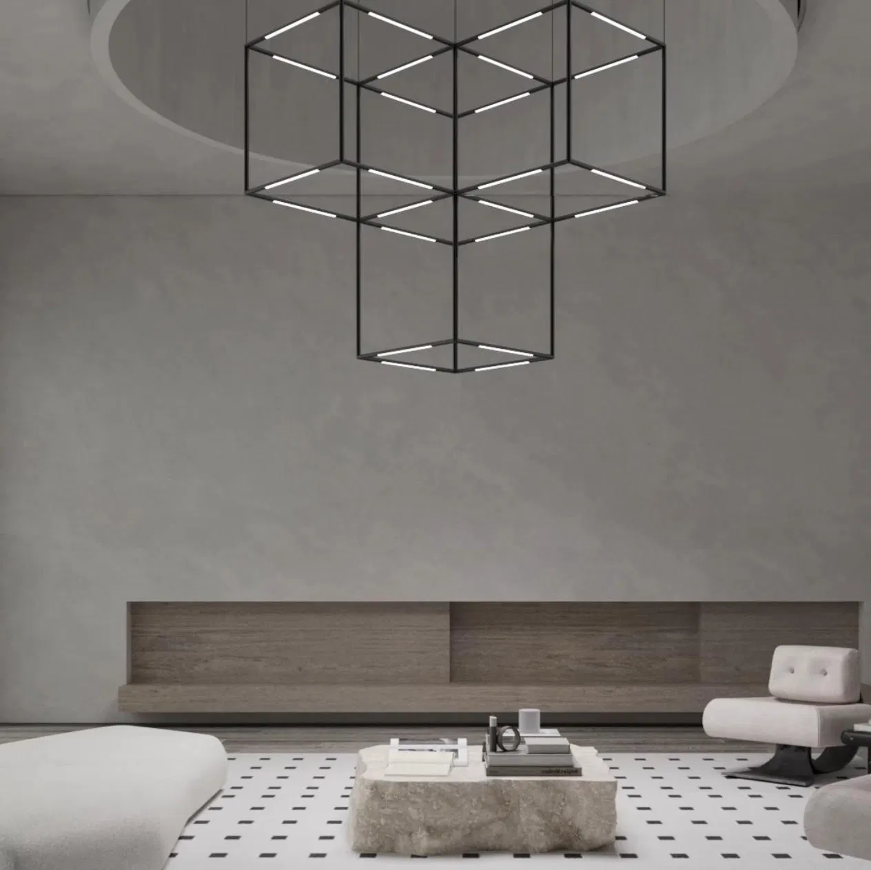 Sleek 18mm LED Pole Lighting for Contemporary Interiors