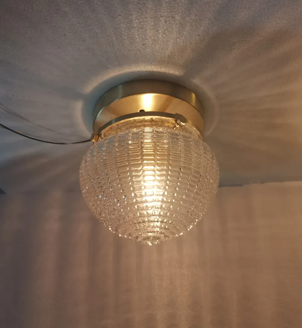 Marine Cruise Ship Public Space Lido Deck Restaurant Bar Poor Side Vintage Cone Wall Sconce