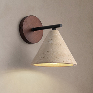 Wholesale Classical Bedroom LED Sconce Yellow Travertine LED Wall Light Home Decor Minimalist Natural Stone Bedroom Cafe Hotel Bedside Wall Lamp (ZY-BD007)