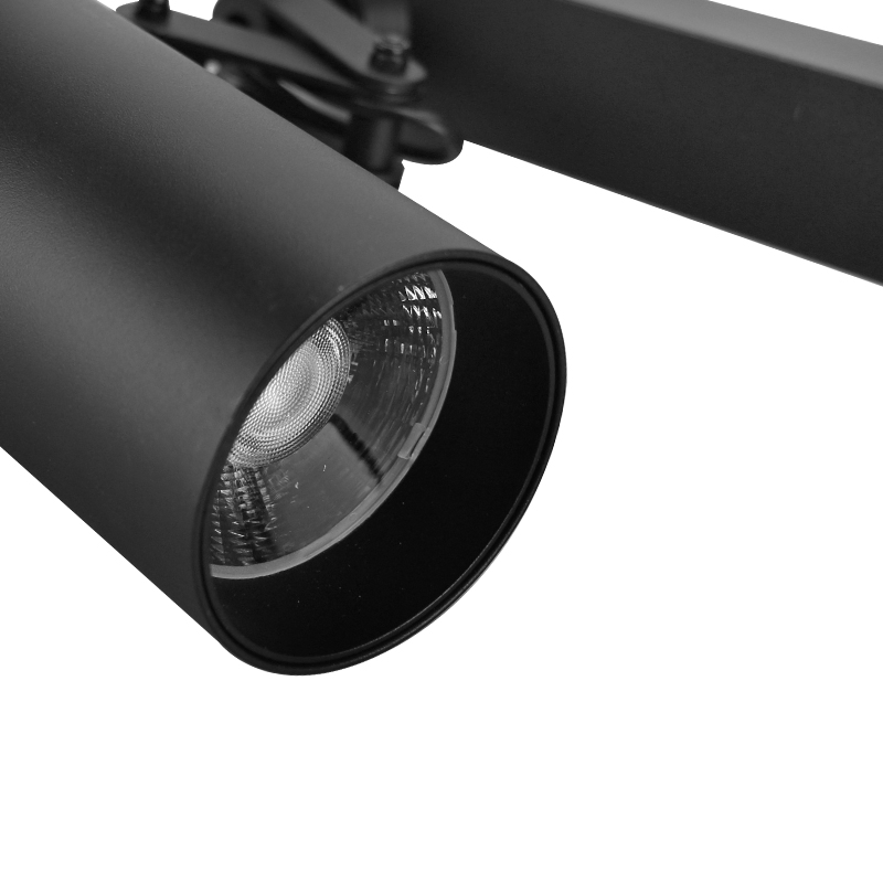 Factory Direct Sales 2022 Hot Models 30W Black White Round Two-Wire Folding Track Lig Light for Shop Wall Washing or Main Light