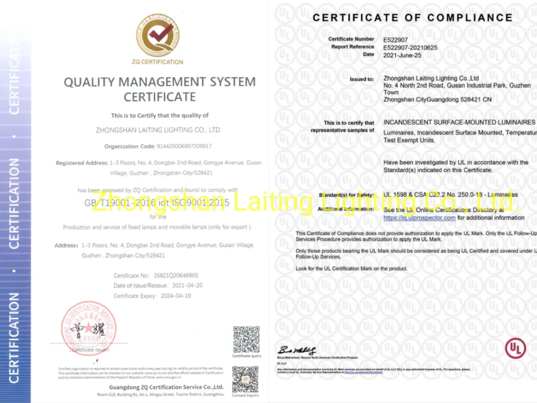 Product Certifications