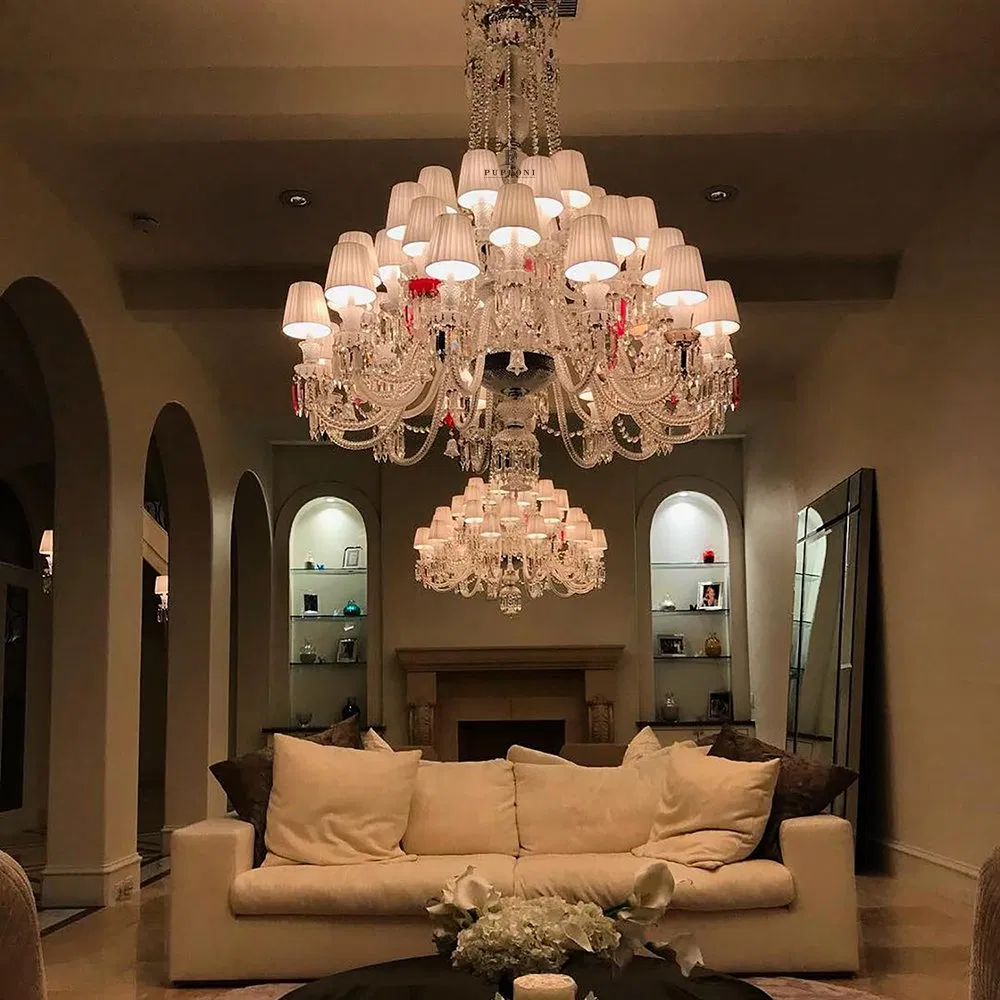 Large French Style Crystal Chandelier for Wedding &amp; Banquet Hall Custom Luxury Lighting for Indoor Decoration in Stock