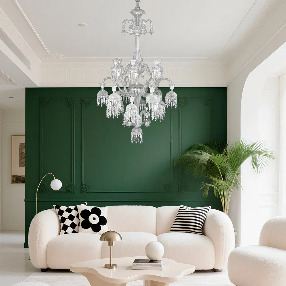 Exquisite Crystal Chandelier with Detailed Craftsmanship Ceiling Light for Sophisticated Spaces Creates Glamorous Ambience