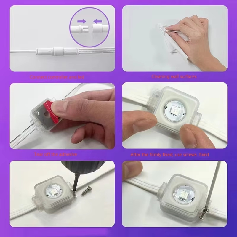 Jellyfish Outdoor Christmas 24V RGB LED Exterior Wall Eaves Light Decoration Dimmable for House Facade&Themed Festival