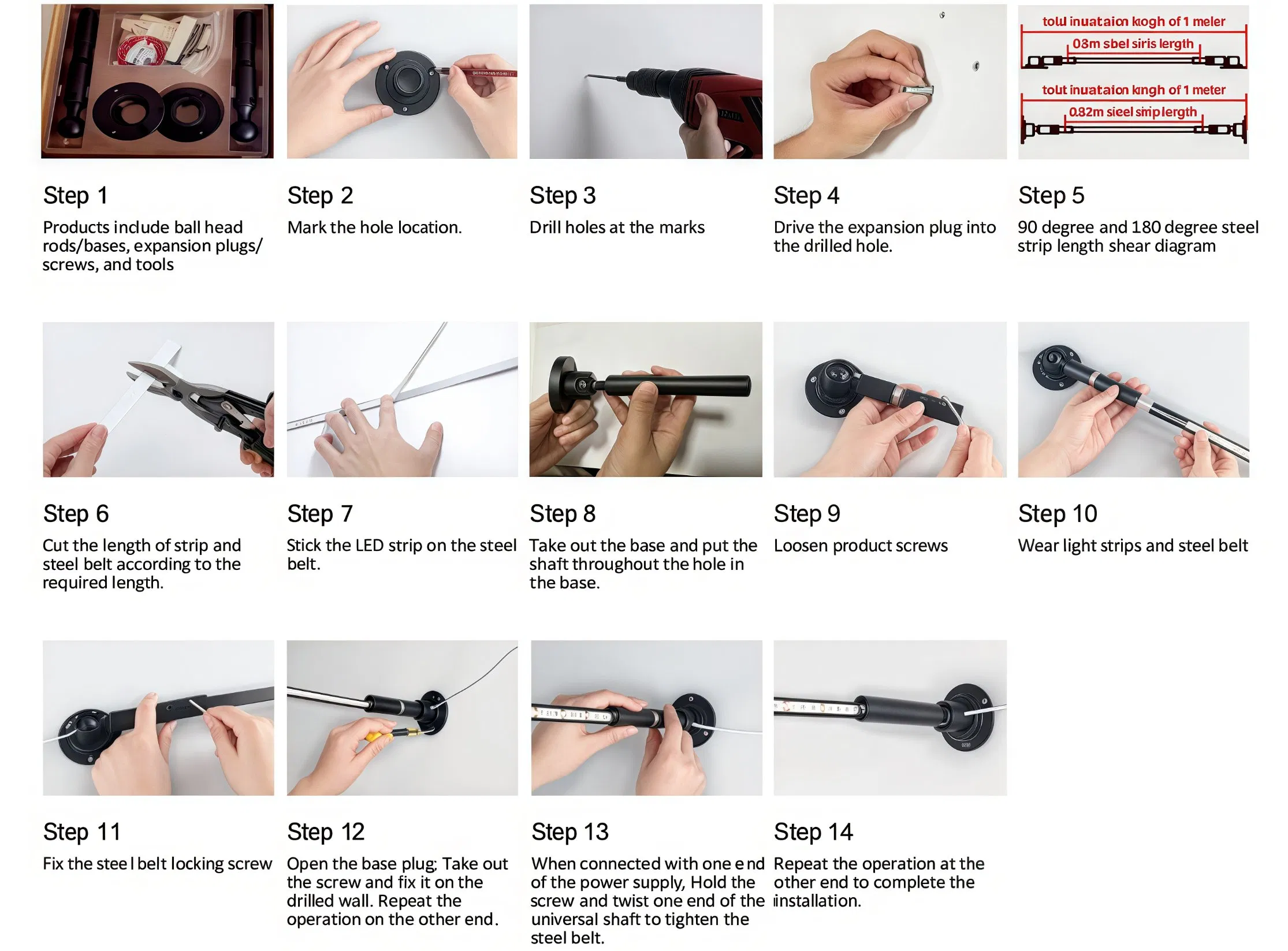 Modern Croppable Steel Belt Lighting Living Room Linear Lamp LED Skyline Light