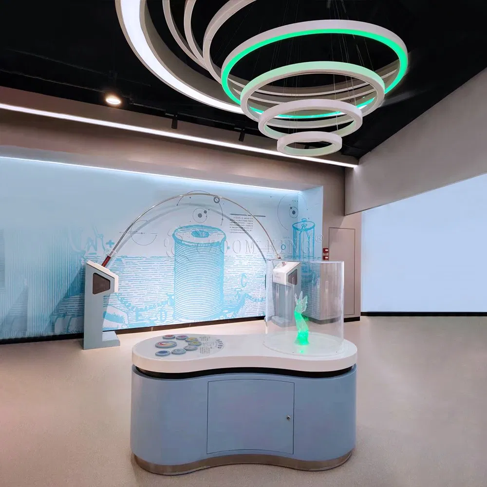 Interactive Science Exhibit: Light up Angel Ring - Illuminating and Sound-Activated Display for Stem Education Model Science-Art Fusion Installations Center