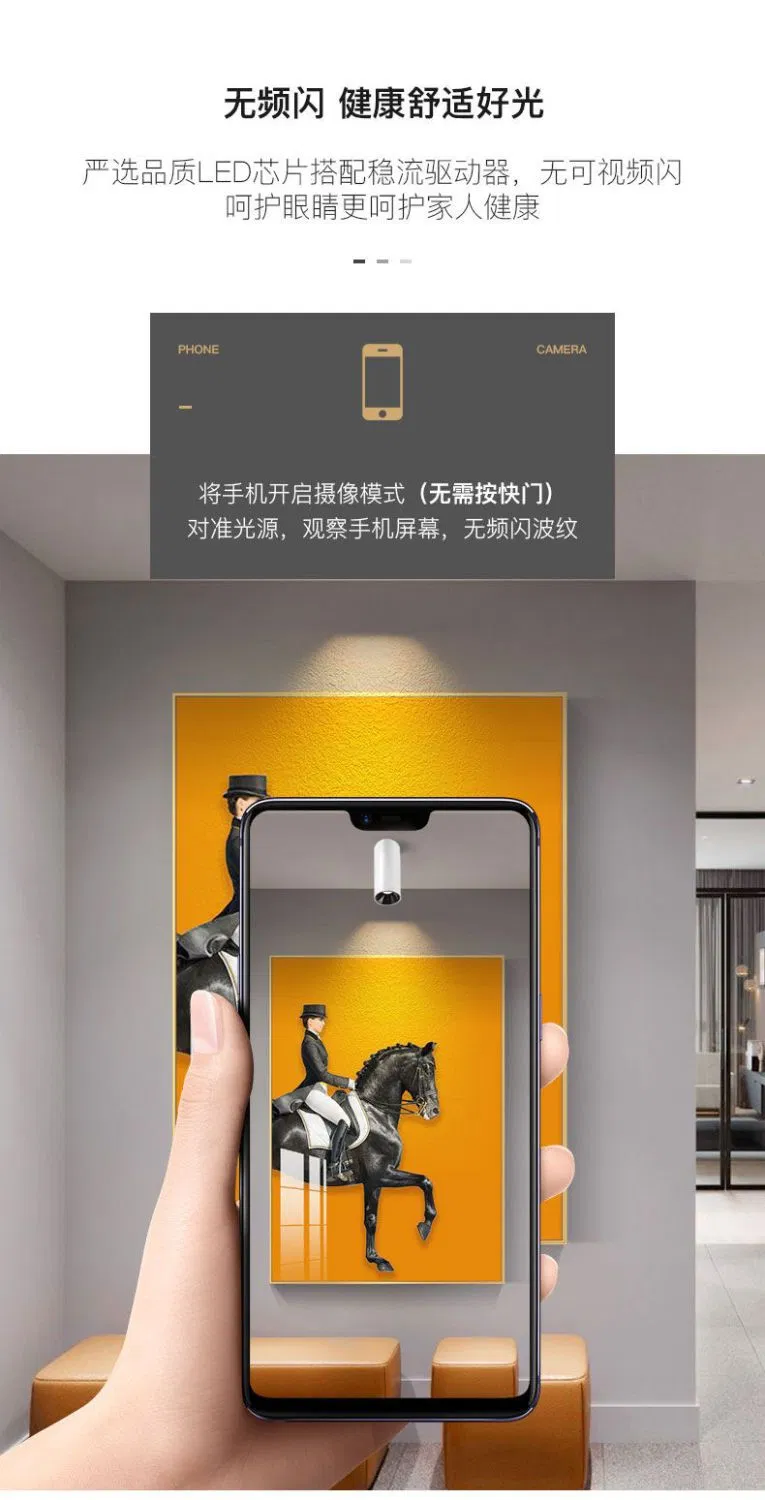 Warm White Optical Lens Heat Dissipation Adjustable Track Light