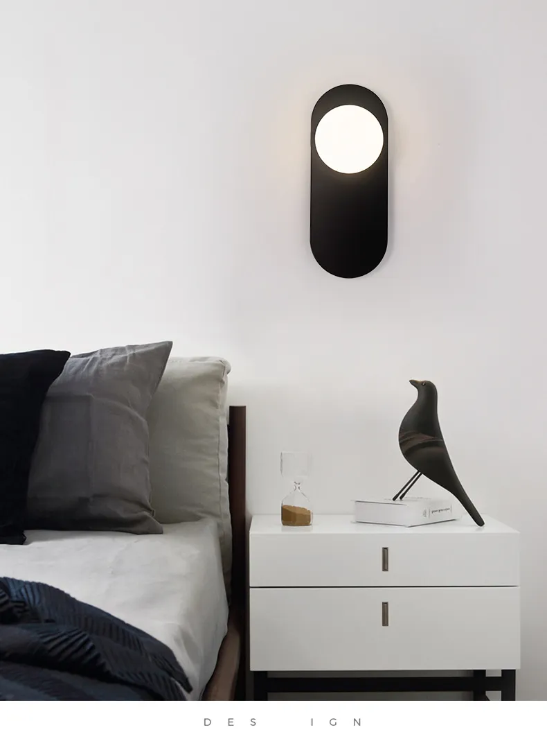 Minimalist Oval LED Wall Light