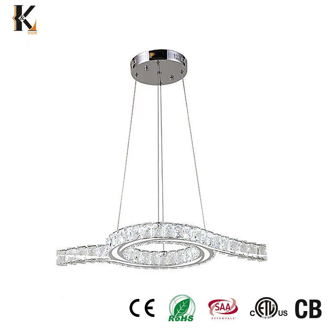 New Crystal Chandelier Factory OEM Customized China Duplex Floor Luxury Hotel Lobby Living Room Spiral Staircase Villa Decorative Chandelier