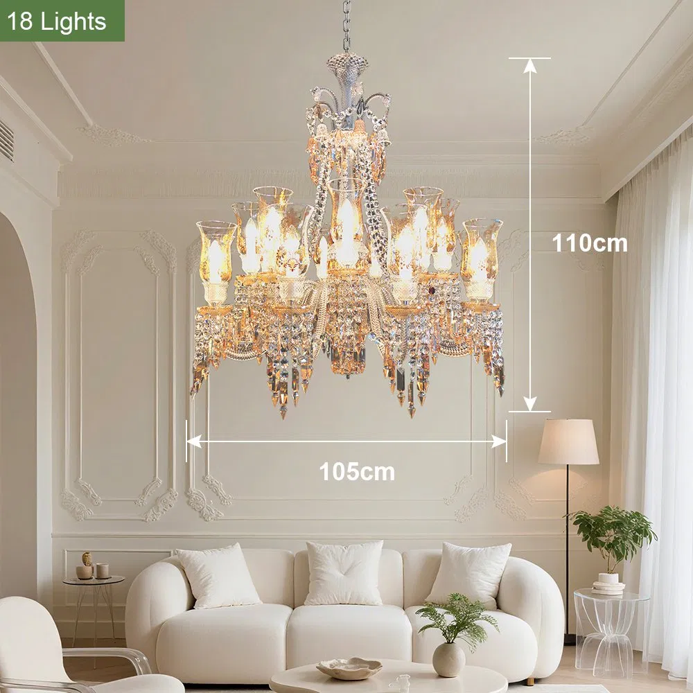 Custom Large Size Villa Wedding Event Decoration Luxury K9 Crystal Chandelier