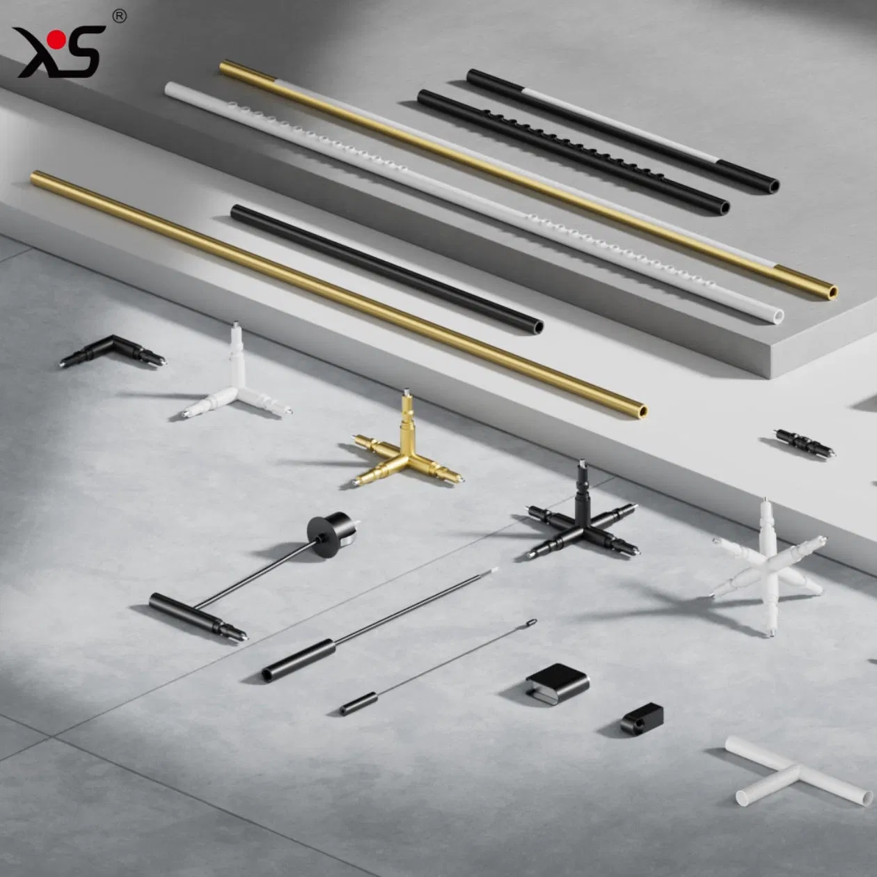 Sleek 18mm LED Pole Lighting for Contemporary Interiors