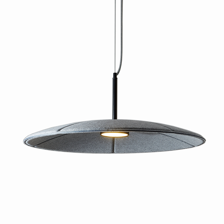 Eco Friendly Pet Felt Colour Executive Office Lamp Modern Style Light Yellow Recycled Fabric Acoustic Pendant Light for Hotel