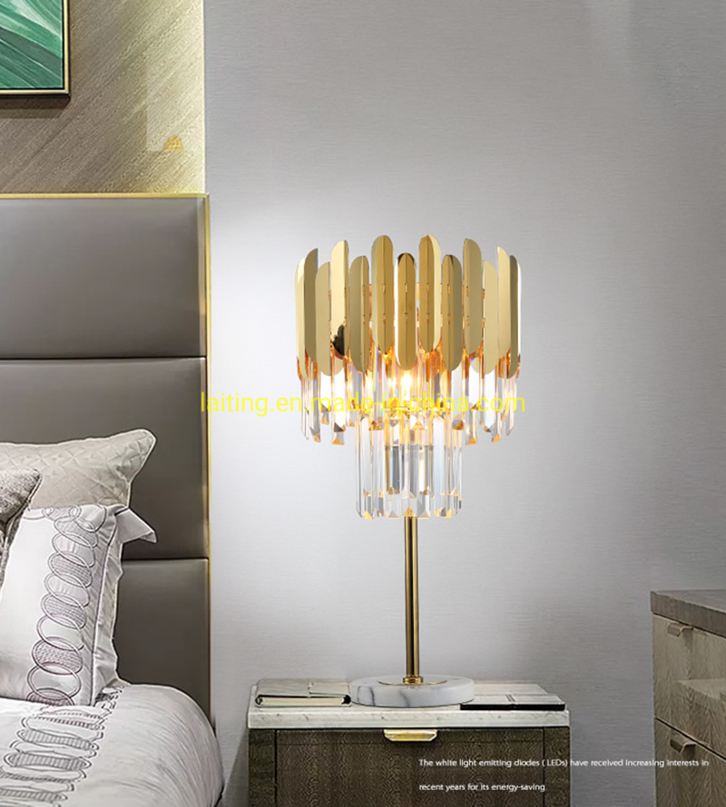 Modern Luxury Gold Floor Lamp Metal Lights Rod Standing Lamp Villa Hotel Kitchen Decor Lighting Romantic Princess Bedroom Bedside Crystal Floor Lamps