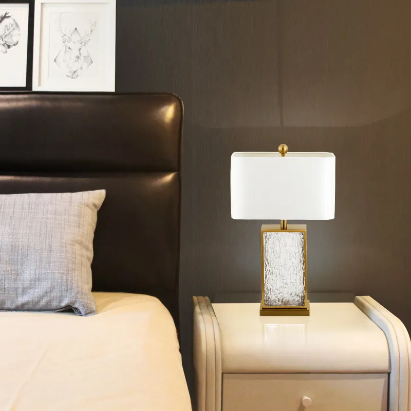 Glass Bedside Lamp