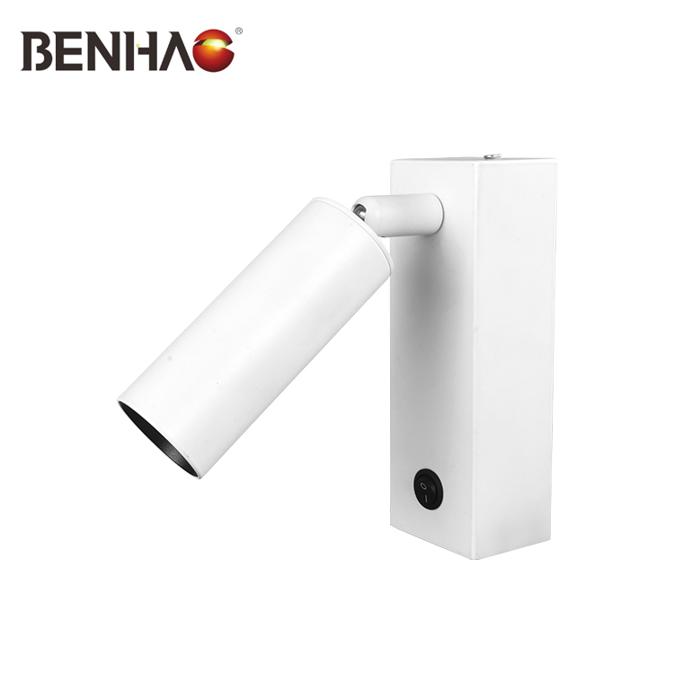 Gold Black Aluminum Rotary Hotel Project Modern Bedsides Reading LED Wall Lamp