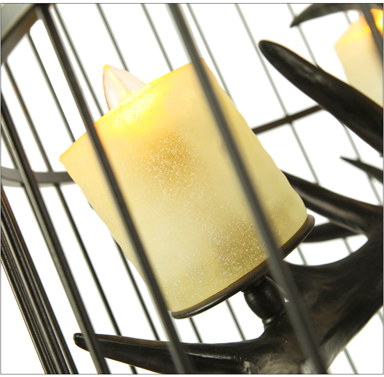 Antler Dining Room Light Cage Chandelier Lighting for Indoor Home (WH-AC-28)