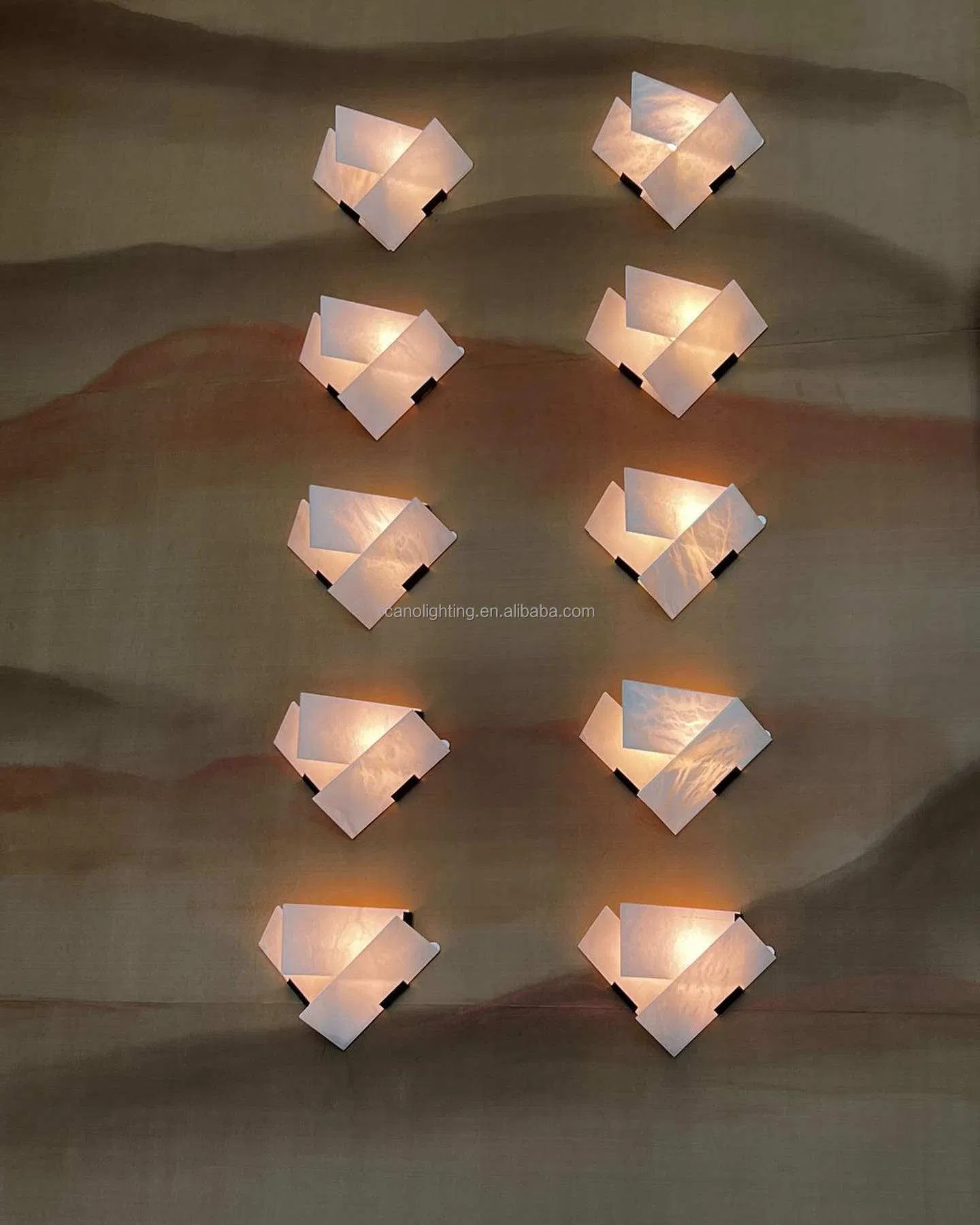 Modern Marble LED Wall Light Fixtures Alabaster Wall Mounted Sconce