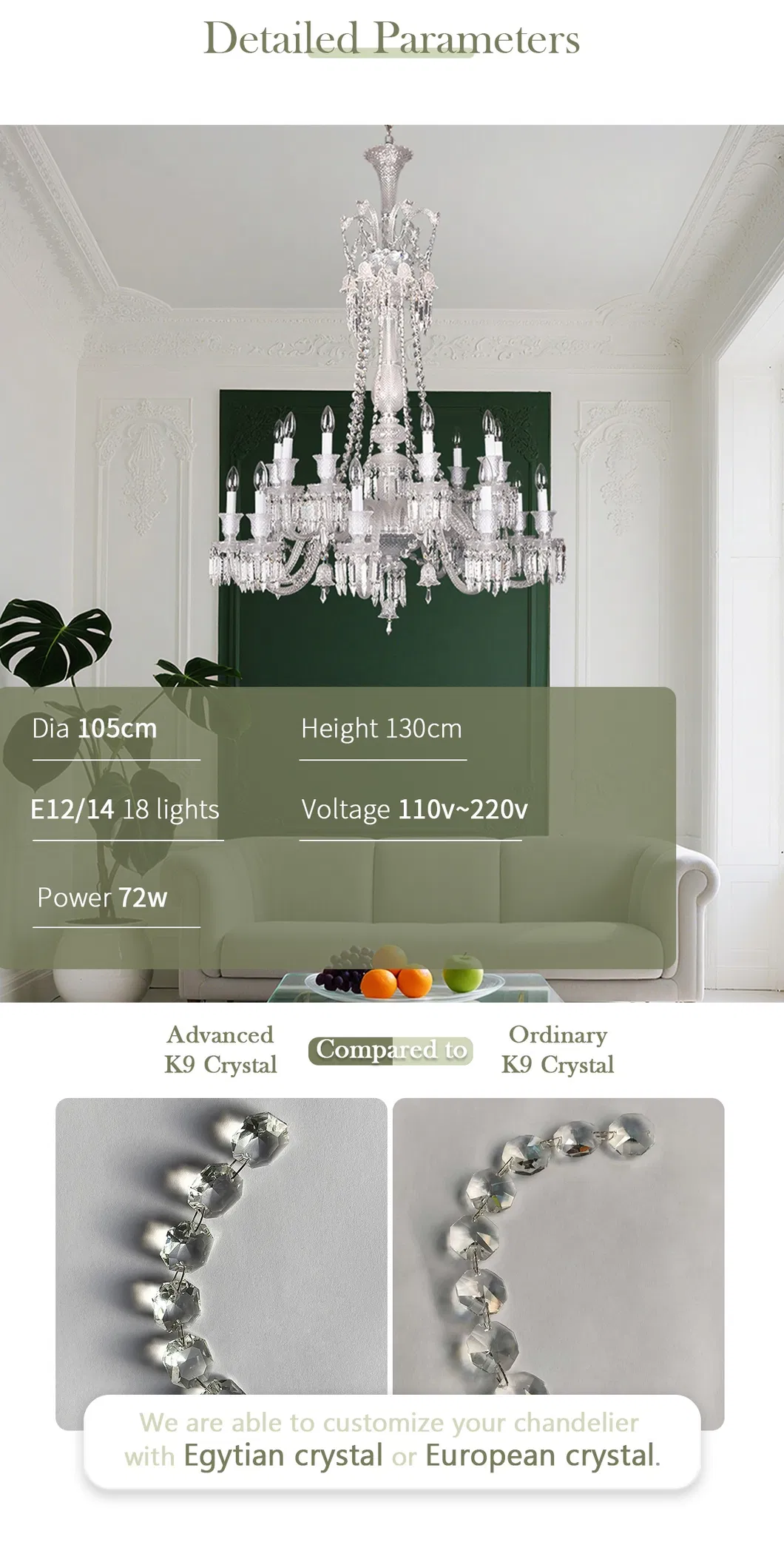 Crystal Lighting Finish