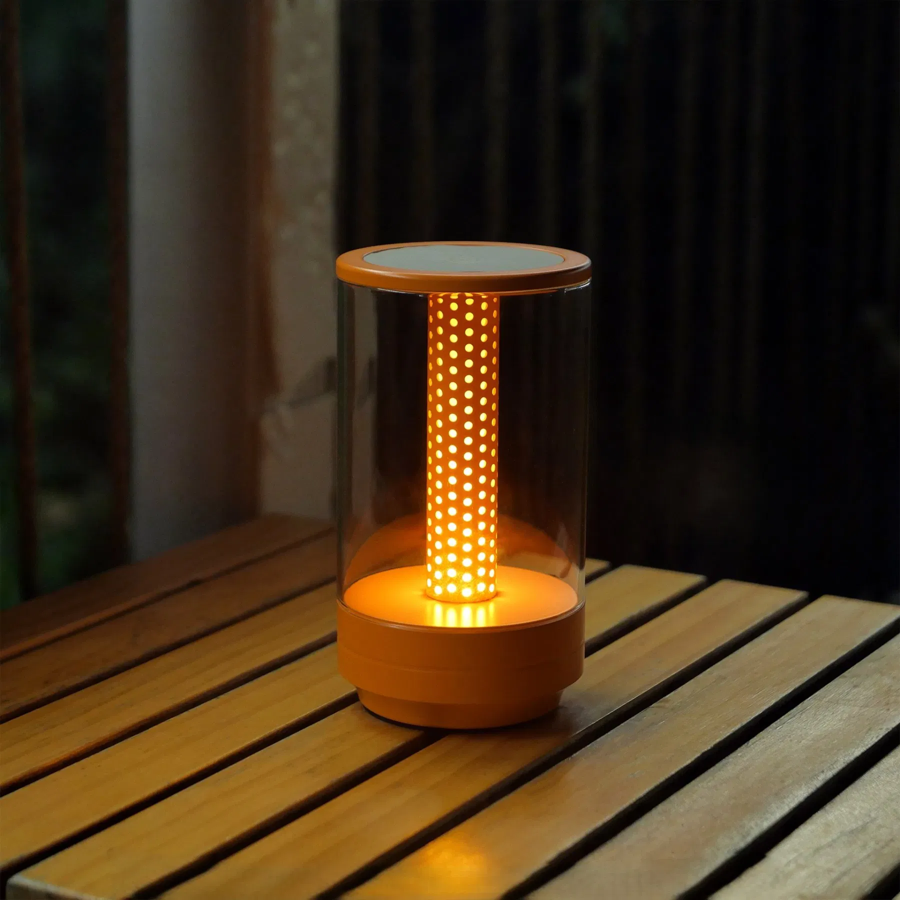 Contemporary Designer Table Lamp Featuring Unique Artistic Base and Shade USB Charging Camping Lantern