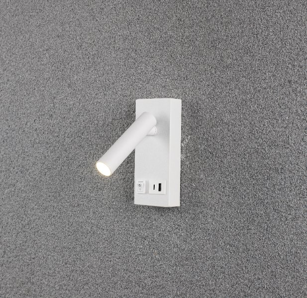 Hotel Headboard LED Reading Light Bedside Rotable Head Indoor Wall Lamp