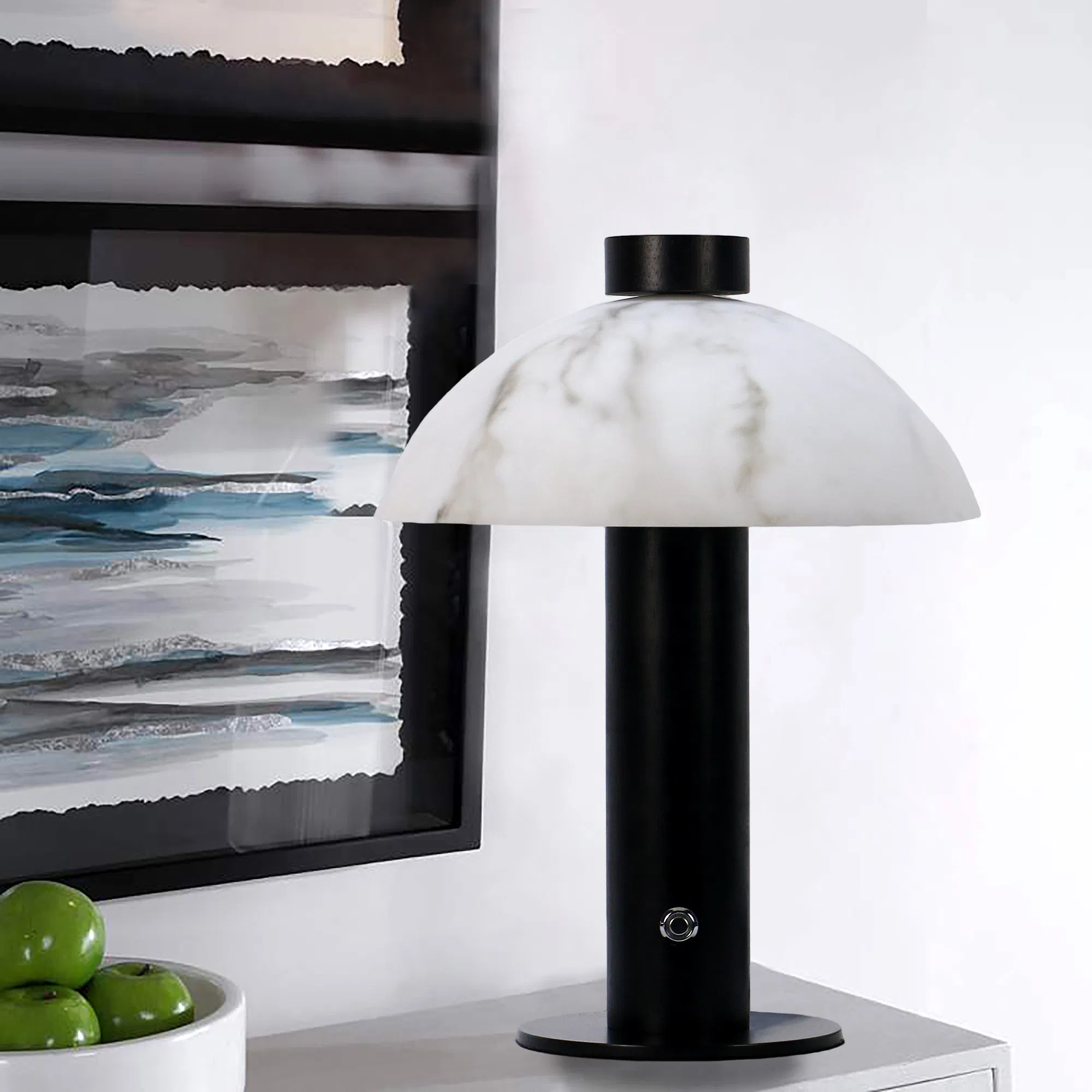 Hot-Selling Simple Designer Modern Table Lamp Bedroom Bedside - Warm Cozy Metal &amp; Marble Lamp