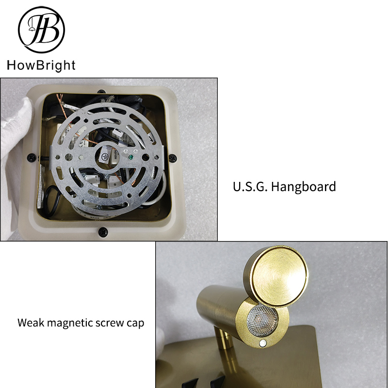 Hot Sale Square Shape 3W+6W LED Wall Lamp with Window Hotel Bedrooms Bedside Reading Light Shabbat Wall Lamps