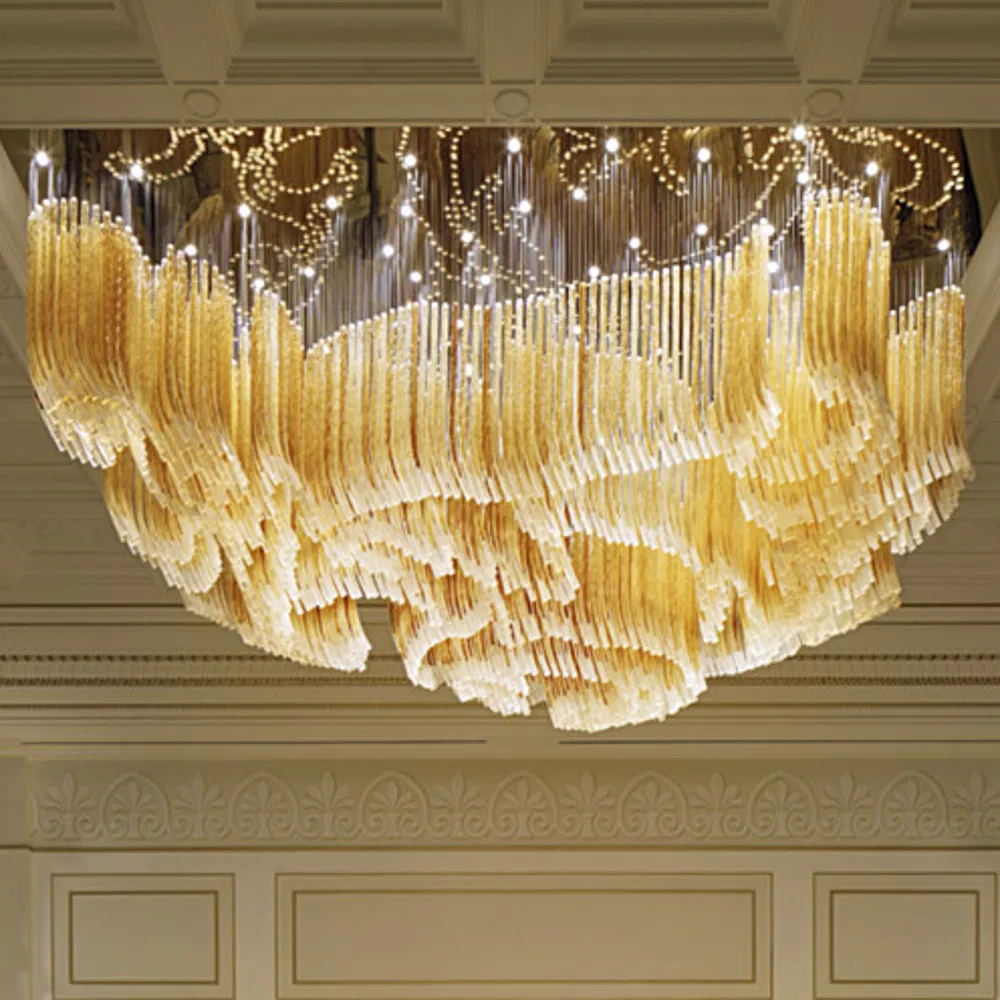 Glass Chandelier Pendant Lamp OEM Customizedluxury Crystal Chandelier Hotel Decorative New Design Modern Living Room Hotel Chandelier