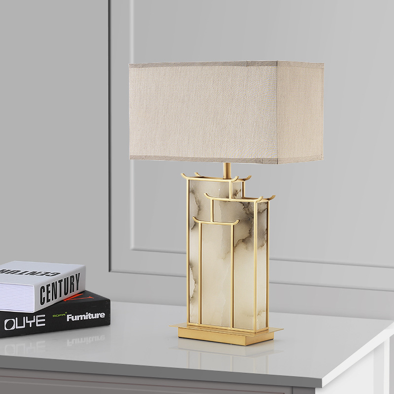 Zy Custom Modern Marble Designer Simple Hotel Restaurant Villa Living Room Table Lamp