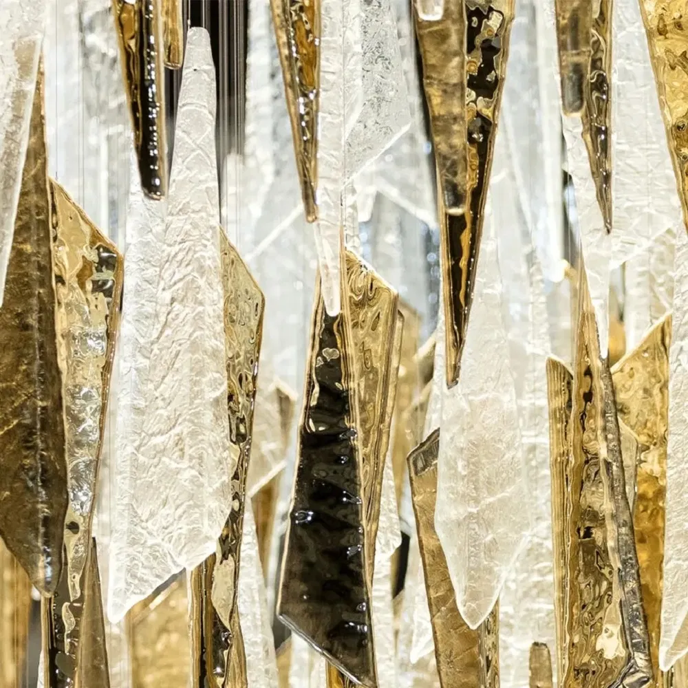 Modern Luxury Decorative Custom Pendant Light Villa Lobby Hotel Art Blown Glass Chandelier