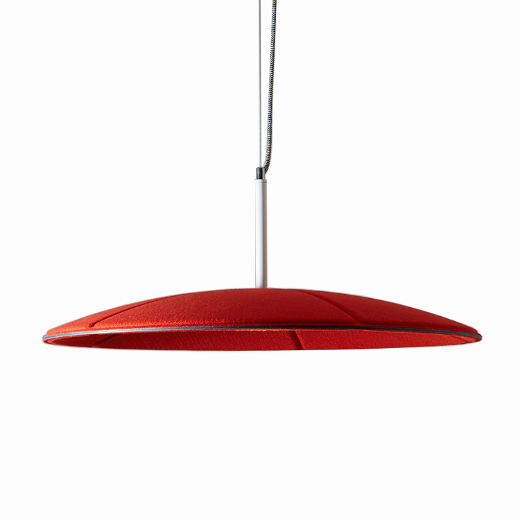 Eco Friendly Pet Felt Colour Executive Office Lamp Modern Style Light Yellow Recycled Fabric Acoustic Pendant Light for Hotel