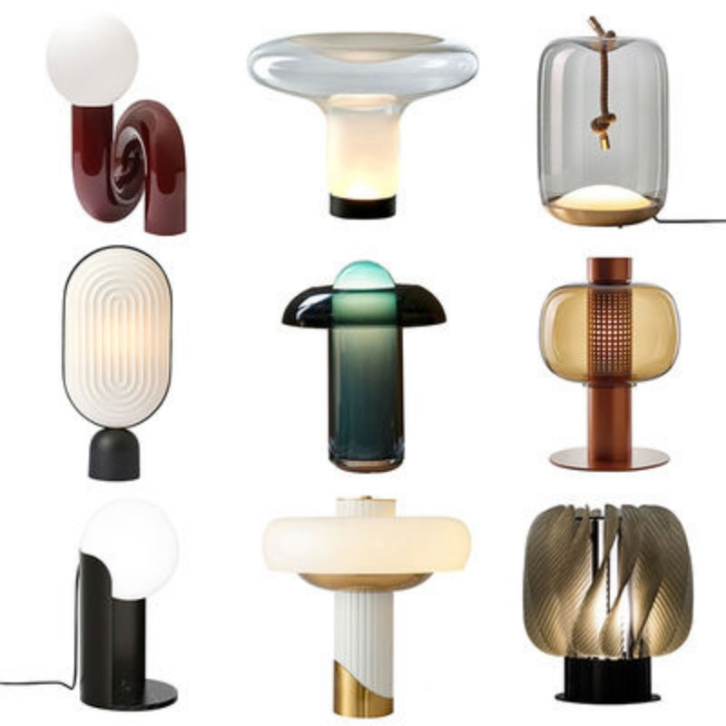 Minimalist Luxury Glass Table Lamp for Designer Living Room Decor