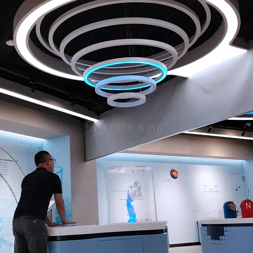 Interactive Science Exhibit: Light up Angel Ring - Illuminating and Sound-Activated Display for Stem Education Model Science-Art Fusion Installations Center