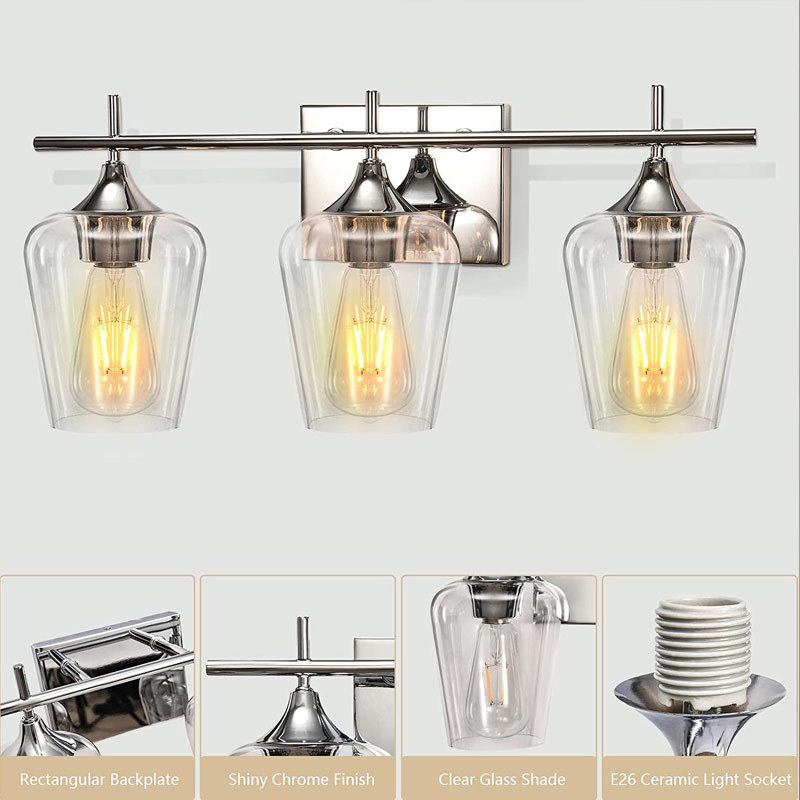 OEM/ODM Hotel Glass Bedside LED Reading Light Guestroom Bedside Wall Lamp